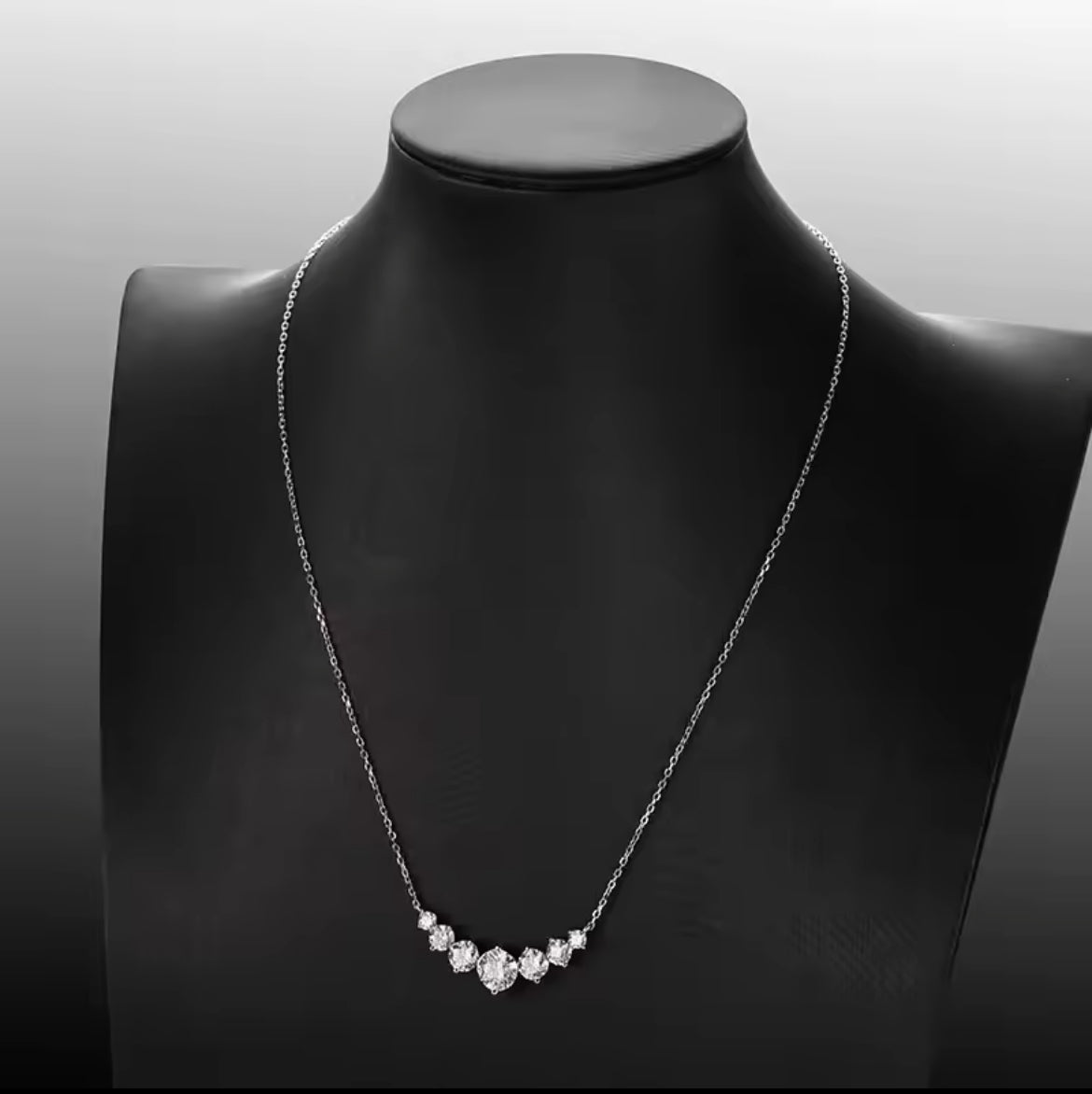 White Gold Zircon Necklace