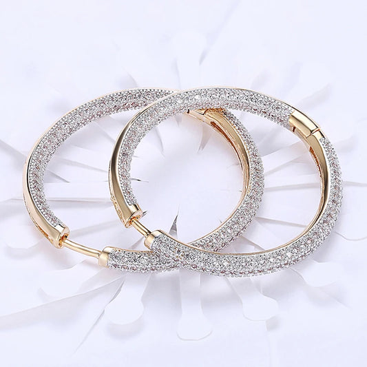 Studded hoop earring