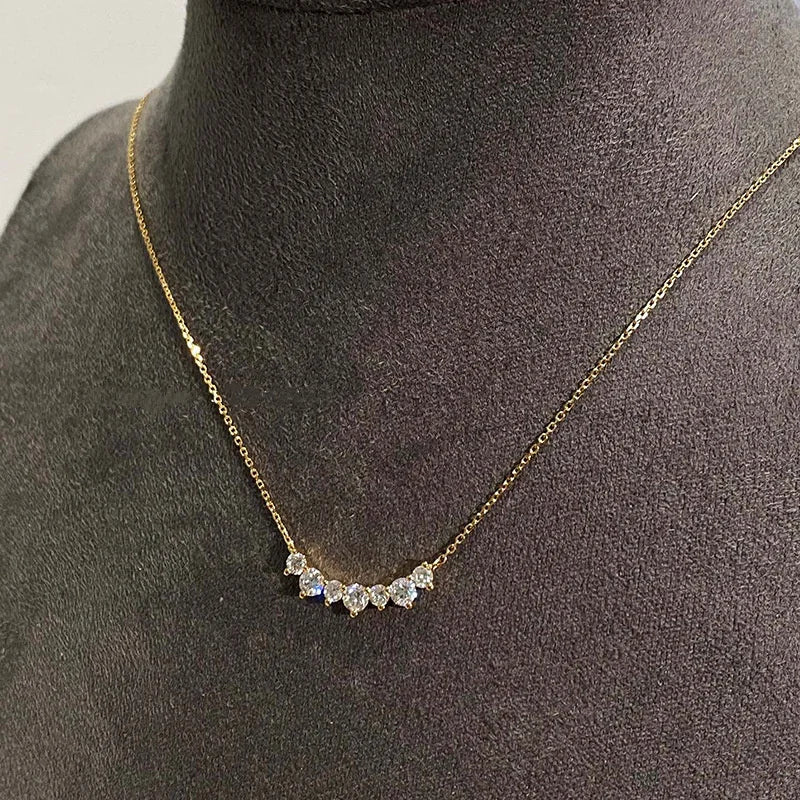 Geometric Cubic Zirconia Pendant Necklace