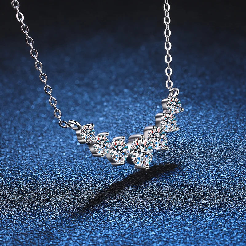 Chain  - 18k white gold plated Sliver Zircon Necklace