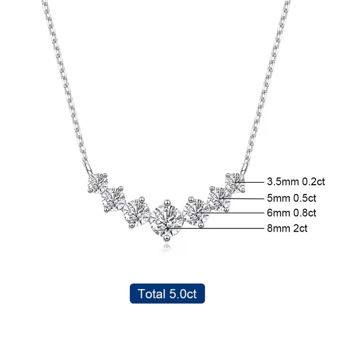 White Gold Zircon Necklace